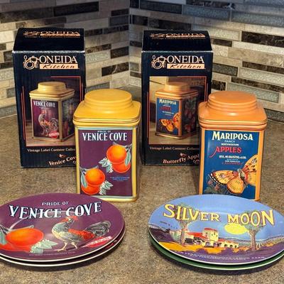 Vintage Oneida Collection Plates/Canister Sets