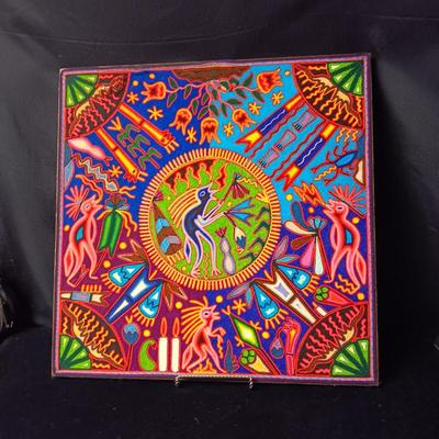 HUICHOL INDIANS SYMBOLIC YARN ART