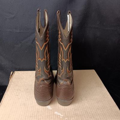 ADAMS BOOT CO WESTERN LEATHER BOOTS