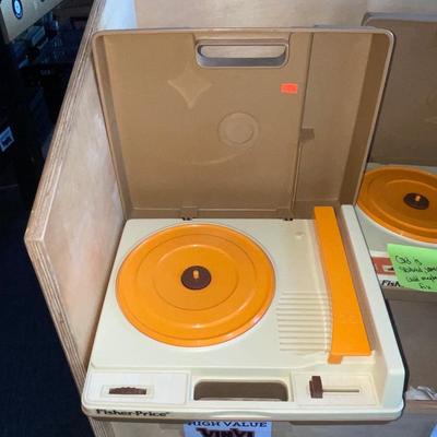 X144-Fisher price record players x 2