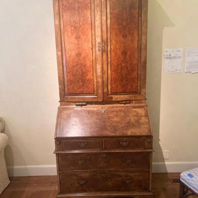 LARGE WOODEN DESK AND STORAGE- CLOSED VIEW