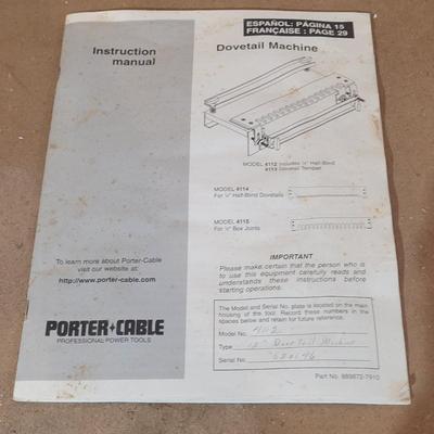 Porter Cable 12" Dovetail Machine (WM-EL)
