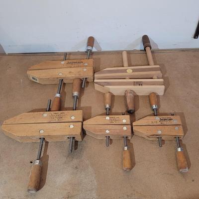 Five Hand-screw Wooden Clamps (WM-EL)