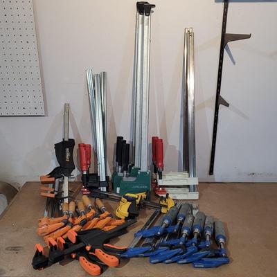 Lot of Larger Clamps; Woodcraft, Rockler, Shop Fox and More (WM-EL)