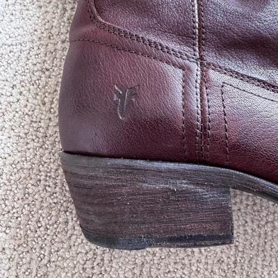 Frye Brown Leather Pull Tab Boots - Women’s Size 9 (PC-DZ)