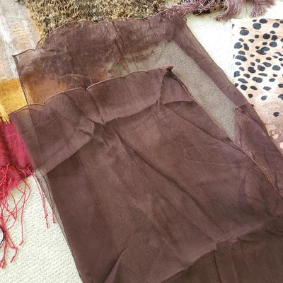 Silk and Chiffon Scarves-RL, Yves St. Laurent, Eileen Fisher (PC-KD)