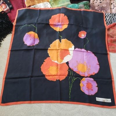 Silk and Chiffon Scarves-RL, Yves St. Laurent, Eileen Fisher (PC-KD)