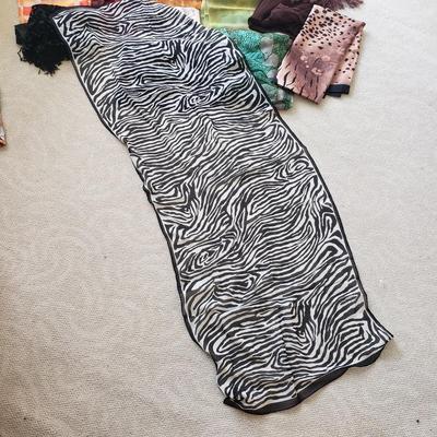 Silk and Chiffon Scarves-RL, Yves St. Laurent, Eileen Fisher (PC-KD)