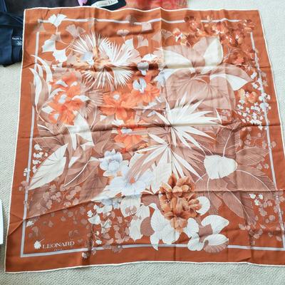 Silk and Chiffon Scarves-RL, Yves St. Laurent, Eileen Fisher (PC-KD)