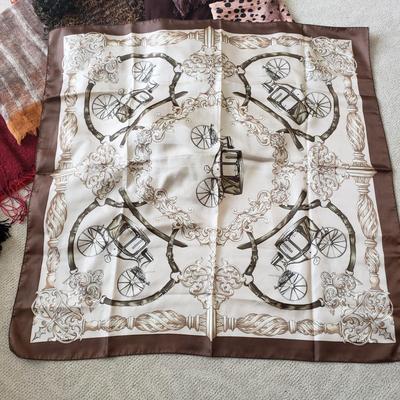 Silk and Chiffon Scarves-RL, Yves St. Laurent, Eileen Fisher (PC-KD)