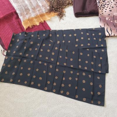Silk and Chiffon Scarves-RL, Yves St. Laurent, Eileen Fisher (PC-KD)