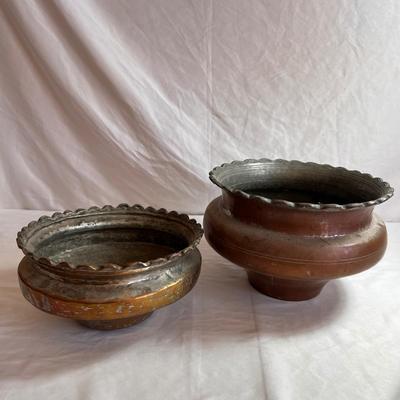 Copper Clad Handled Pots Plus Platters & Bowls (DR-RG)