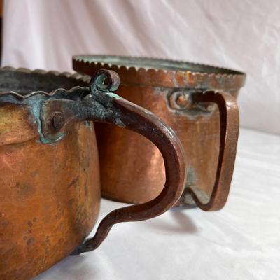Copper Clad Handled Pots Plus Platters & Bowls (DR-RG)