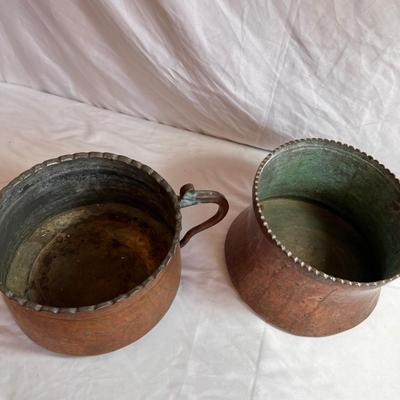 Copper Clad Handled Pots Plus Platters & Bowls (DR-RG)