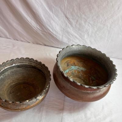 Copper Clad Handled Pots Plus Platters & Bowls (DR-RG)