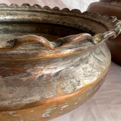 Copper Clad Handled Pots Plus Platters & Bowls (DR-RG)
