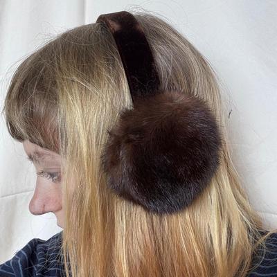 Natural Mahogany Mink Dena Earmuffs and More (PC-DZ)