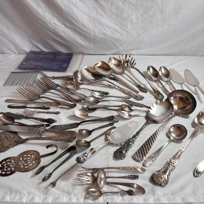 Large Assortment of Silver Flatware Inc. Sterling (DR-RG)