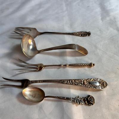 Large Assortment of Silver Flatware Inc. Sterling (DR-RG)