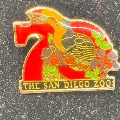 Vintage San Diego Zoo 70th Anniversary Collector Pins