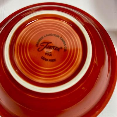 Fiestaware Place Setting Persimmon 6 pc Plates Bowls Cup & Saucer