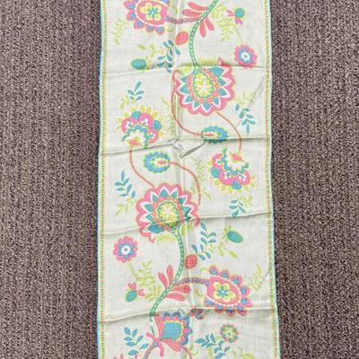 100% SILK hand rolled long rectangle scarf pastels