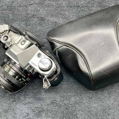Vintage Canon AE-1 Program SLR Camera with 50mm Lens, Case and Neck Strap