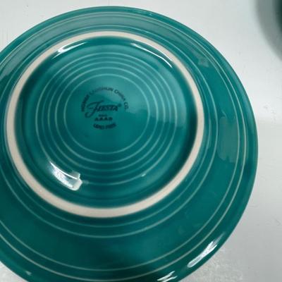 Fiestaware Place Setting Turquoise 4pc Plates Cup & Saucer