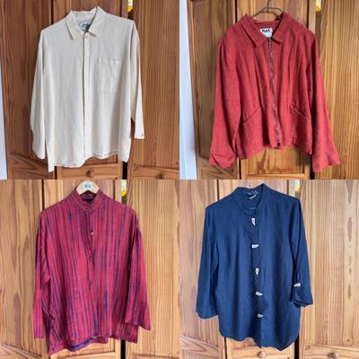 FLAX, Go Silk, Match Point and More Linen Tops - Women’s Sizes S-XL (PC-DZ)