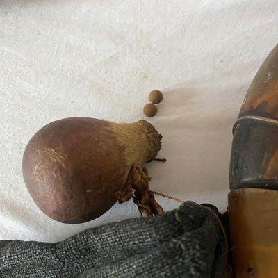 Antique Hmong Flintlock Rifle with Powder Horn & More (BS-MG)