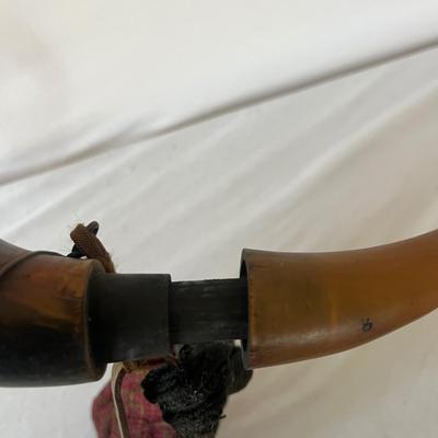 Antique Hmong Flintlock Rifle with Powder Horn & More (BS-MG)