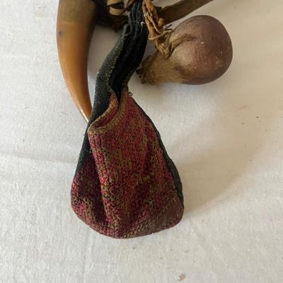 Antique Hmong Flintlock Rifle with Powder Horn & More (BS-MG)