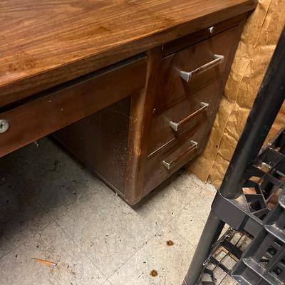 Five Dovetailed Drawer Wooden Desk (BS-MG)