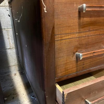 Five Dovetailed Drawer Wooden Desk (BS-MG)