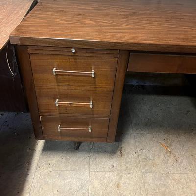 Five Dovetailed Drawer Wooden Desk (BS-MG)