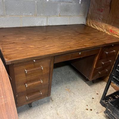 Five Dovetailed Drawer Wooden Desk (BS-MG)