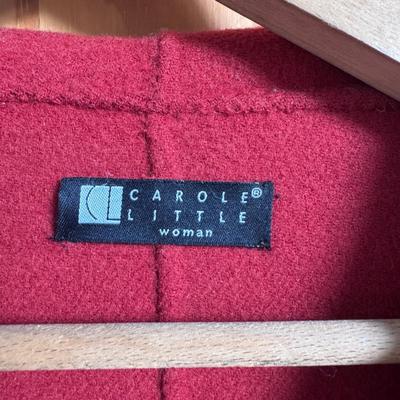 Carole Little Wool Coat and Italian Made Plaid Scarf (PC-DZ)