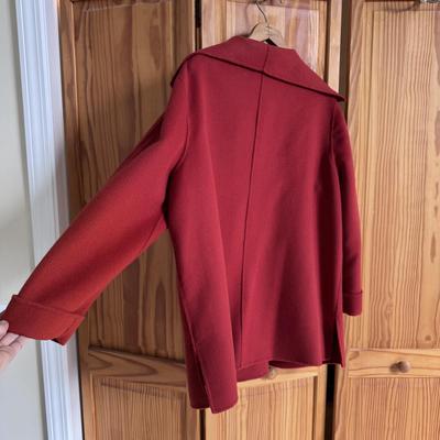 Carole Little Wool Coat and Italian Made Plaid Scarf (PC-DZ)