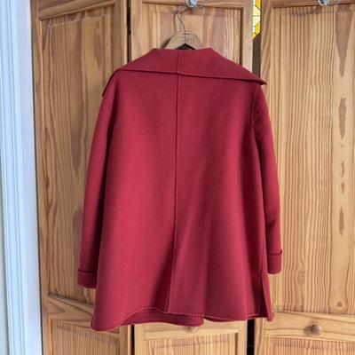 Carole Little Wool Coat and Italian Made Plaid Scarf (PC-DZ)