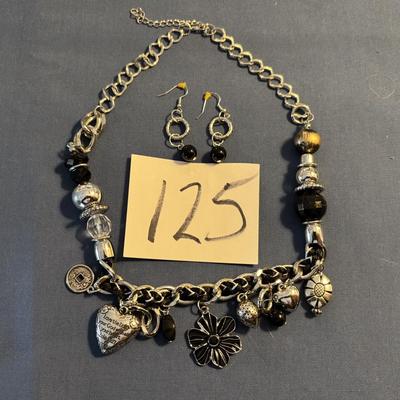 Charm Necklace and Earring Set