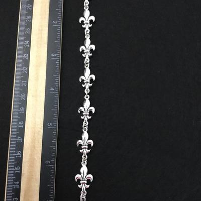 Silver toned toggle bracelet