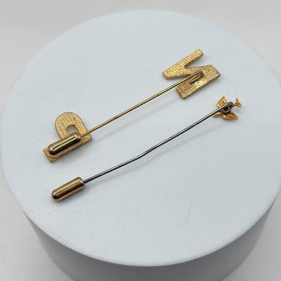 LOT 174J: Goldtone Jewelry Collection: Cortina Bracelet, Stick Pins & More