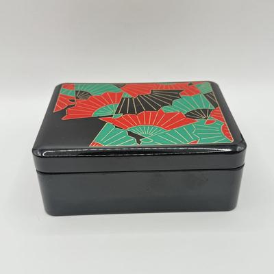 LOT 178J: Japanese Paper Fan & Fan Motif Trinket Box