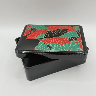LOT 178J: Japanese Paper Fan & Fan Motif Trinket Box
