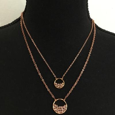 PANACEA rose gold tone fashion necklace