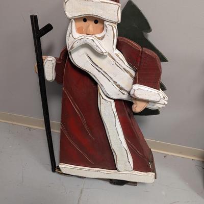 35" Tall Wooden Christmas Santa Choice 1