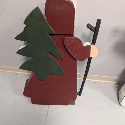 35" Tall Wooden Christmas Santa Choice 1