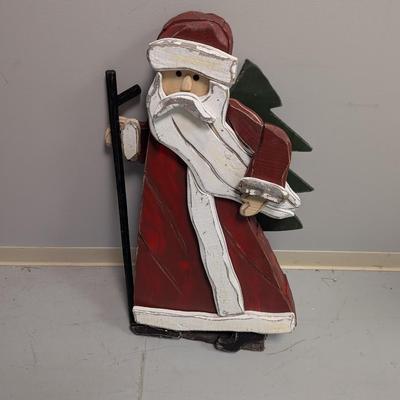 36" Tall Wooden Christmas Santa Choice 2