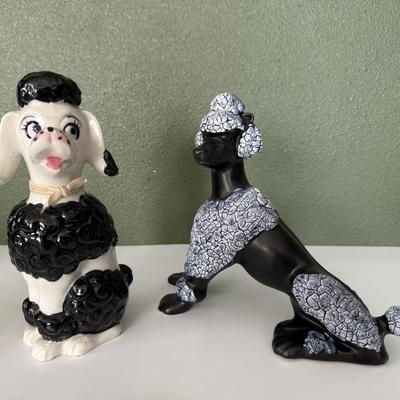 Vintage Royal Poodle Piggy Bank with Royal Haeger Deco Poodle