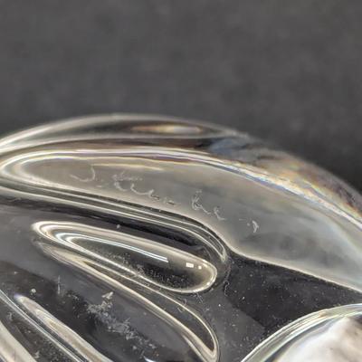 Steuben Eagle Hand Cooler Paperweight Marked Crystal Glass